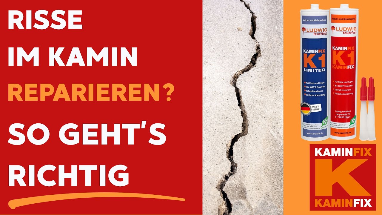 Risse im Kamin richtig kleben - Anleitung für feuerfesten Kleber in der Kartusche. Direkt loslegen!