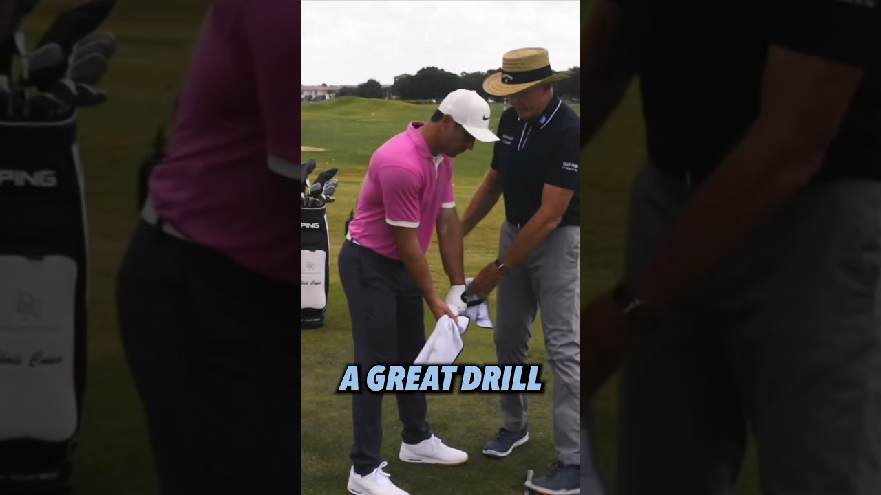 David Leadbetter shows Chris Como a simple drill golfers can do to create more width! #golf