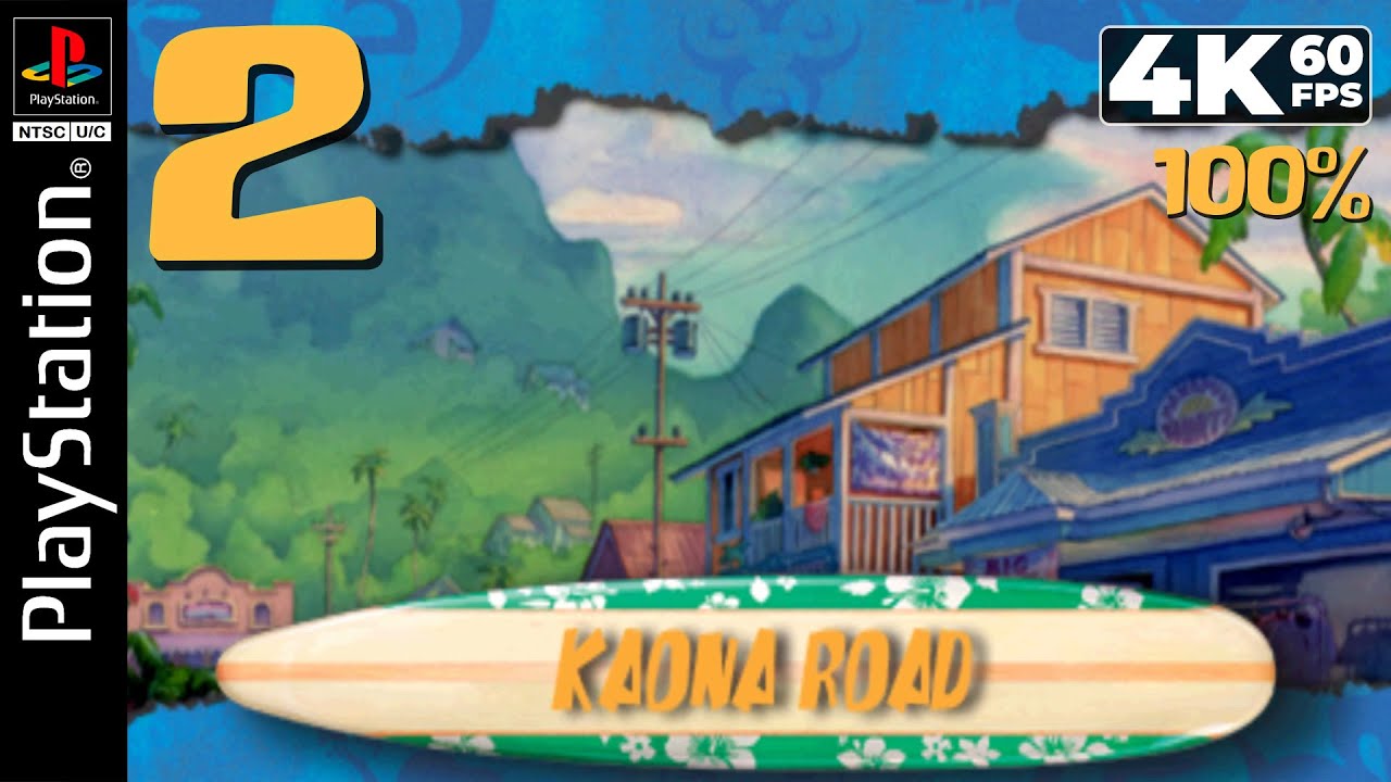 Disney's Lilo & Stitch (PS1) - 4K60 Walkthrough (100%) Part 2 - Kaona Road & Haleakala