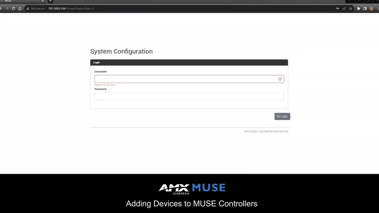 AMX MUSE | Adding Devices to MUSE Controllers