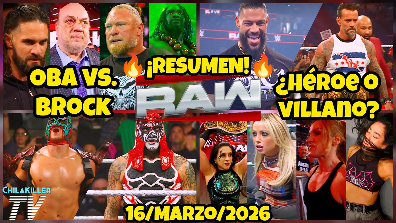 ¿CM PUNK ES VIEJO? | WWE RAW | 16 Marzo 2026 | RESUMEN Y RESULTADOS