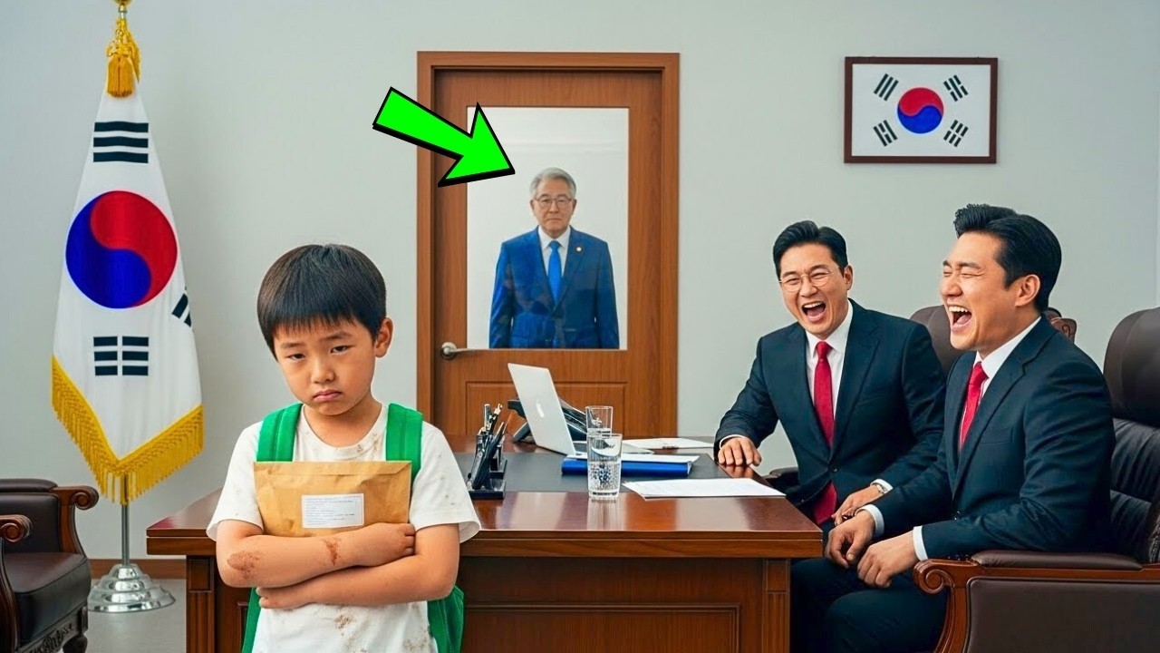 “저는 그냥 주운 걸 돌려주러 왔어요” 라고 가난한 소년이 말했다  매니저는 그를 조롱했다  하지만 재벌은 창문으로 모든 것을 보고 있었다