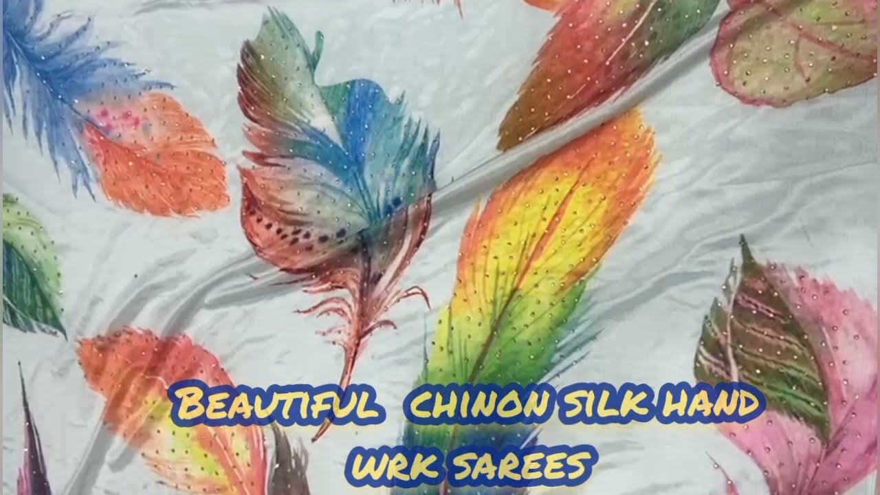 beautiful digital print Hand work sarees