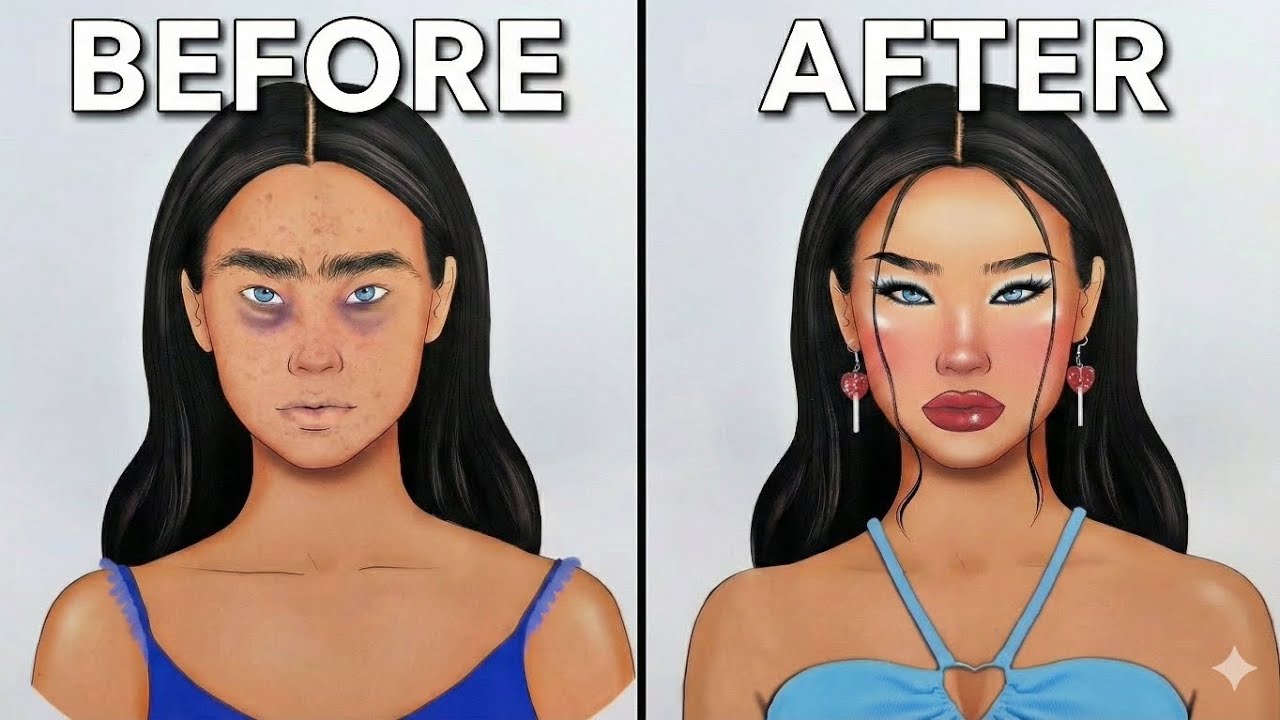 From Bare to Beautiful ✨ Full Makeup Transformation + ASMR