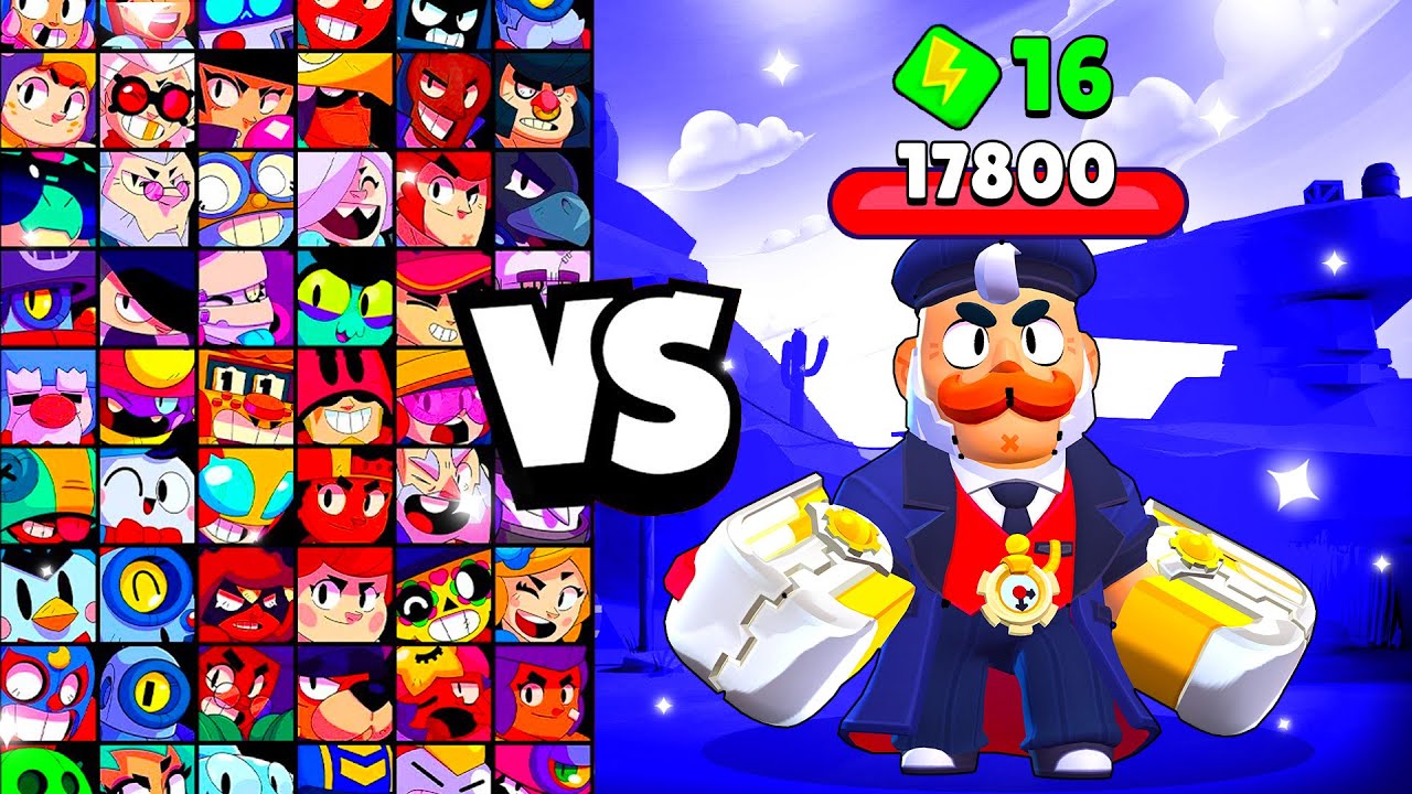 PEAKY SAM vs ALL BRAWLERS! With 16 POWER-UPs! | Brawl Stars