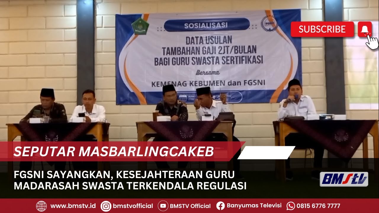 FGSNI SAYANGKAN, KESEJAHTERAAN GURU MADARASAH SWASTA TERKENDALA REGULASI
