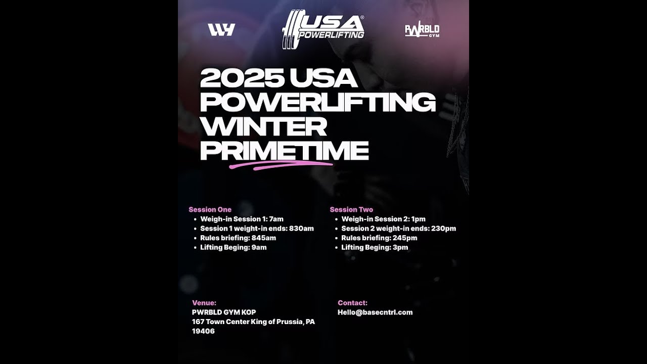 2025 USA Powerlifting Winter Primetime | PWRBLD GYM