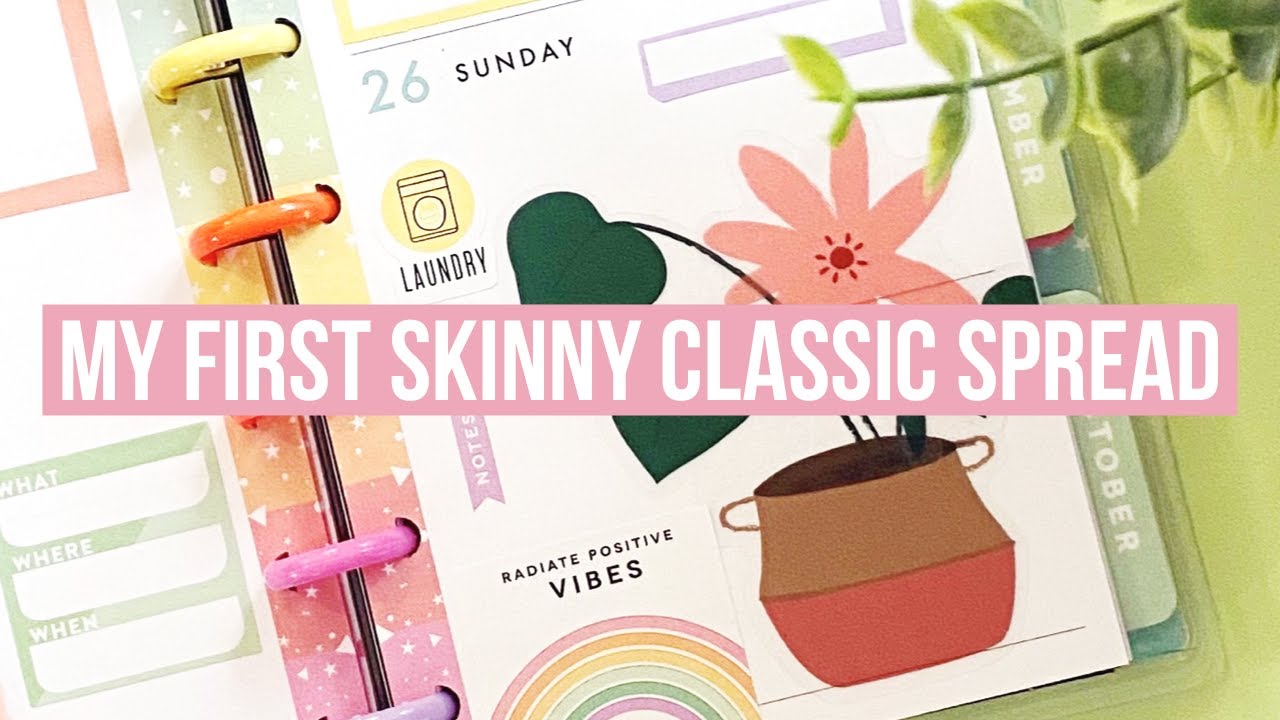 Plan With Me // My First Time Planning in a Skinny Classic Happy Planner!! // Pastels + Mambi Sticks