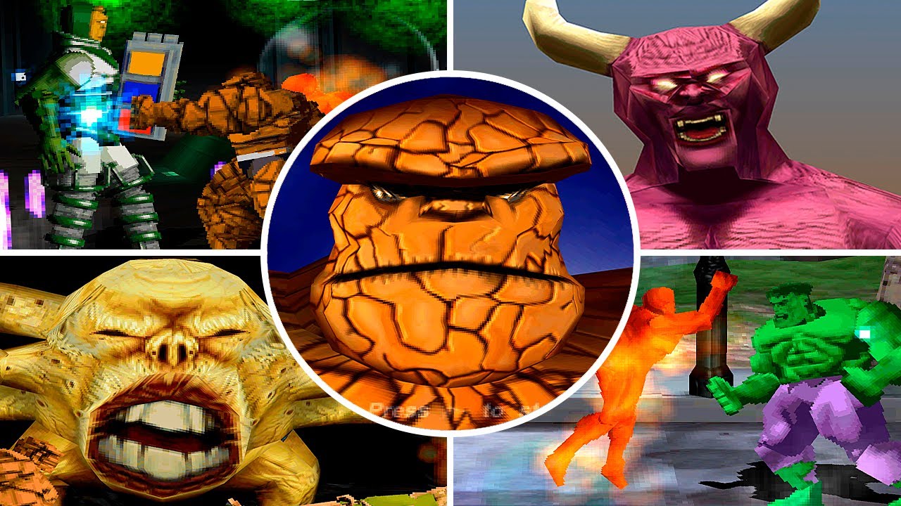 Fantastic Four (PS1) - All Bosses & Ending | 4K 60FPS