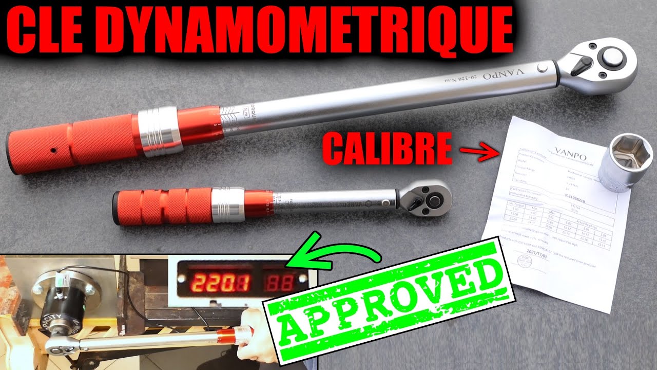 clé dynamometrique VANPO AMAZON calibré 20-220 Nm et 5-25Nm voiture vélo camion mécanique 1/2
