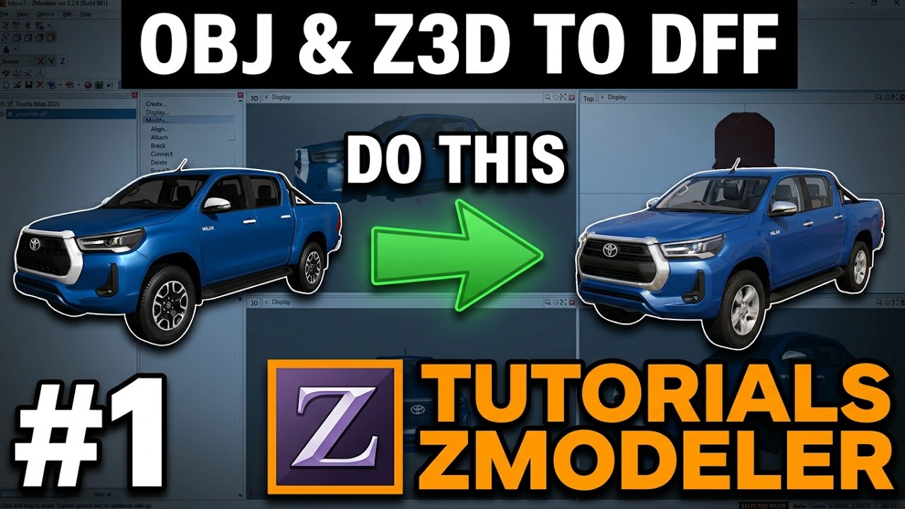 Tutorial: Convert a Obj & Z3d File to  DFF GTA San Andreas [part 1]