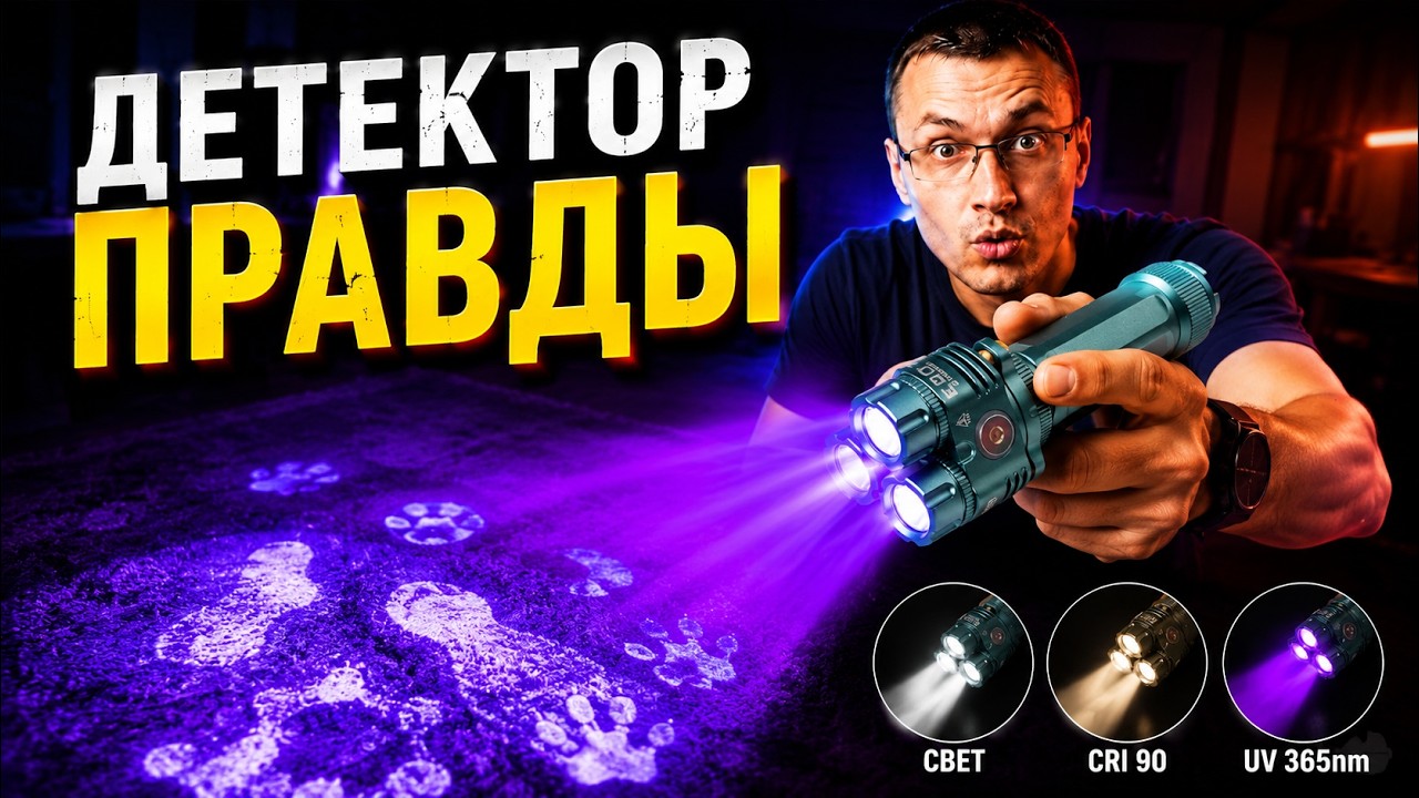 НЕ ВКЛЮЧАЙ ЕГО ДОМА! ТРЕХГОЛОВЫЙ EDC фонарь Niwalker ES01 покажет ПРАВДУ!
