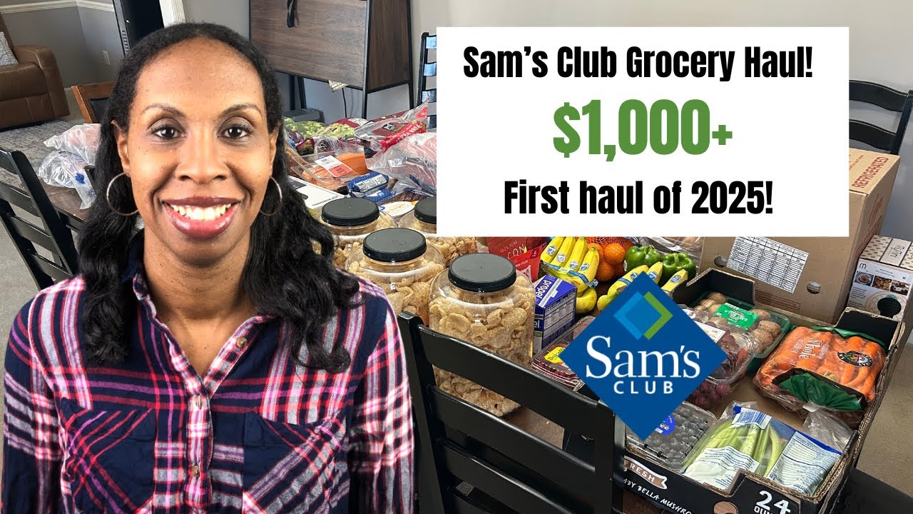 $1000 Sam’s Club Grocery Haul for Our Large Family of 10 | First Haul of 2025!