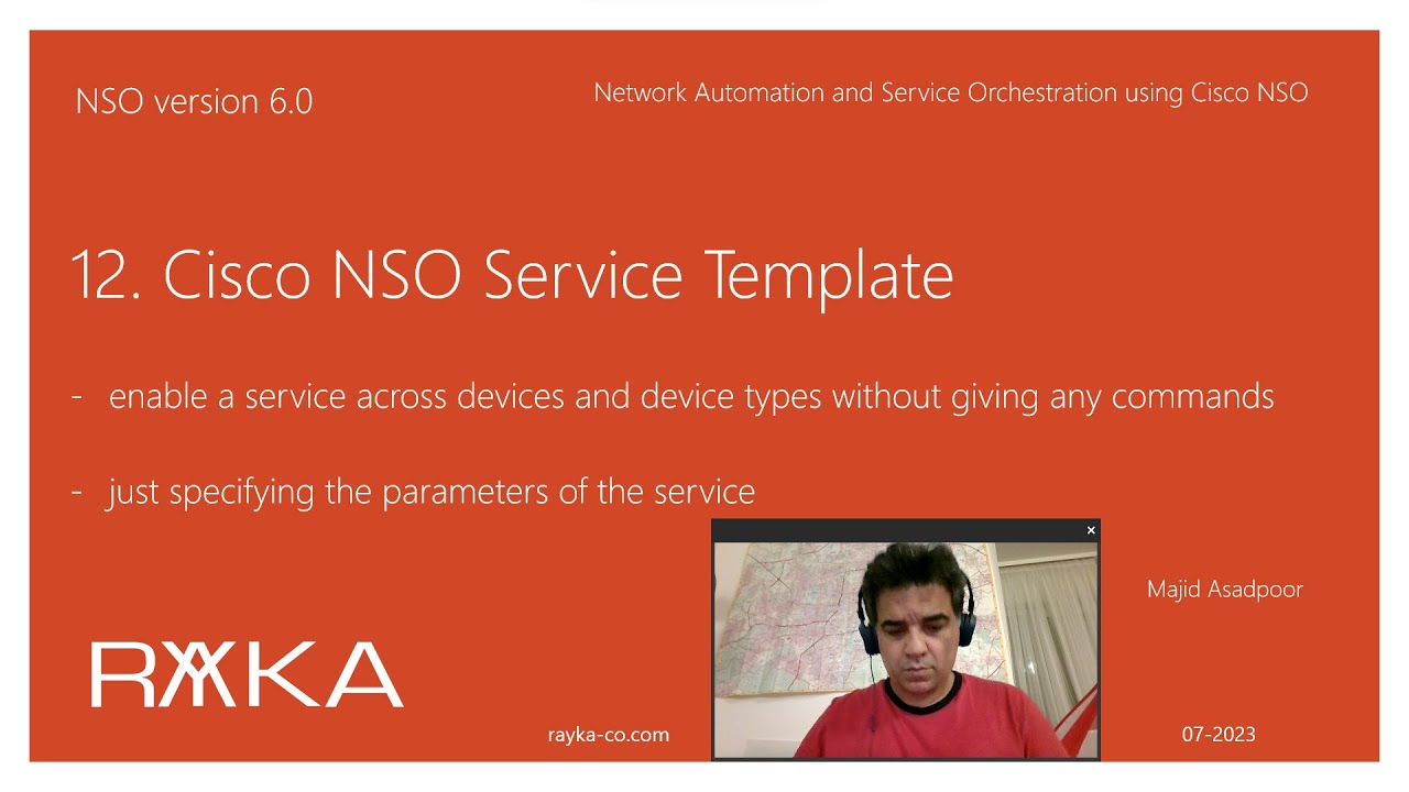 12. Шаблон обслуживания Cisco NSO