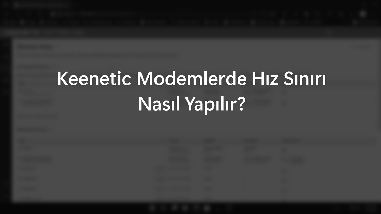 Keenetic Modemlerde Nasıl Hız Sınırlaması Yapılır?