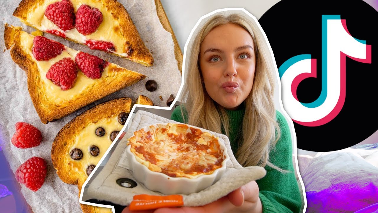 TESTAR RECEPT FRÅN TIKTOK! (Yogurttoast, chokladgröt, tacodipp, mm)