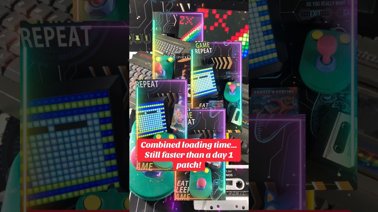 ZX Spectrum short retrogaming physical media videogames display montage 