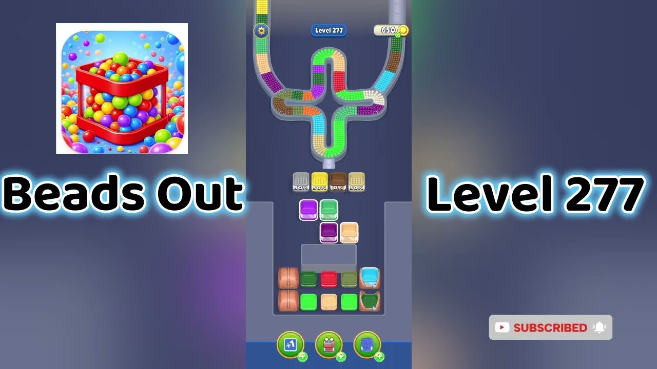 🎮 Beads Out Level 277 Walkthrough 🧩 | Tricky Bead Puzzle Solution | Mini Boss