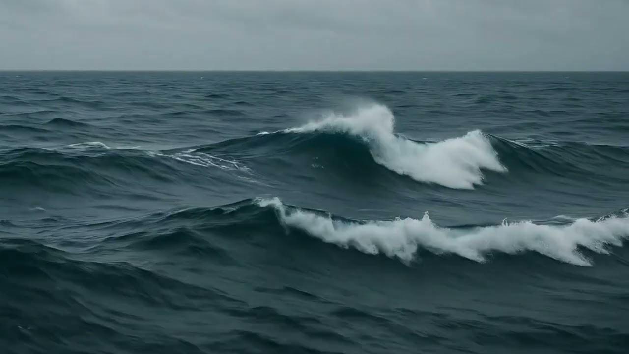 Open Ocean Waves Ambience | Calming Ocean and Water Noise to Study, Read, Relax |