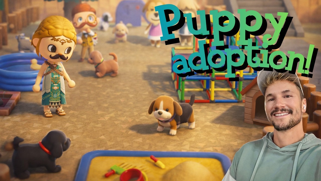 Animal Crossing: Puppy Adoption Park + Island Tour (Gnome Mystery!) 🏝️