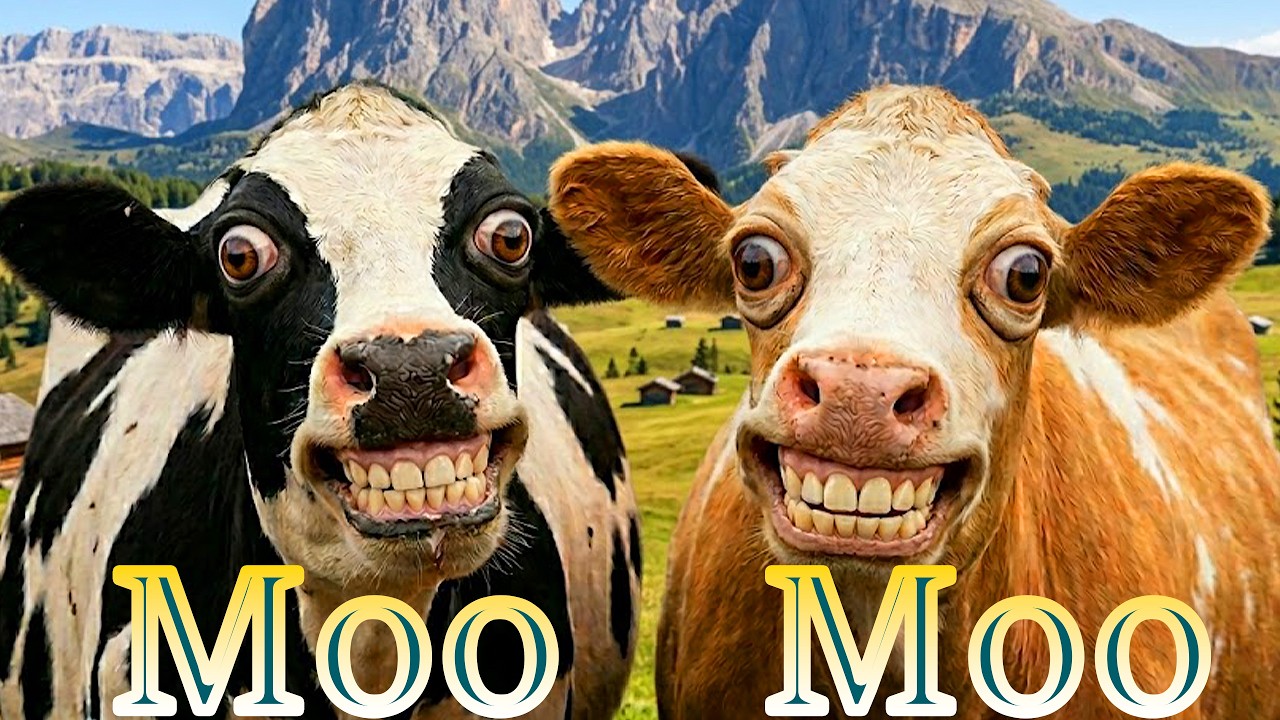 Filmy z krowami Moo Moo 🐄💃 │ Zabawne tańczące krowy dla każdego 🌍 Niesamowita piosenka o zwierzętach