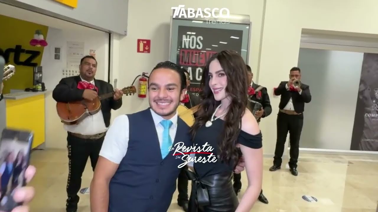 Recibiendo a Fatima Bosch en Villahermosa Tabasco