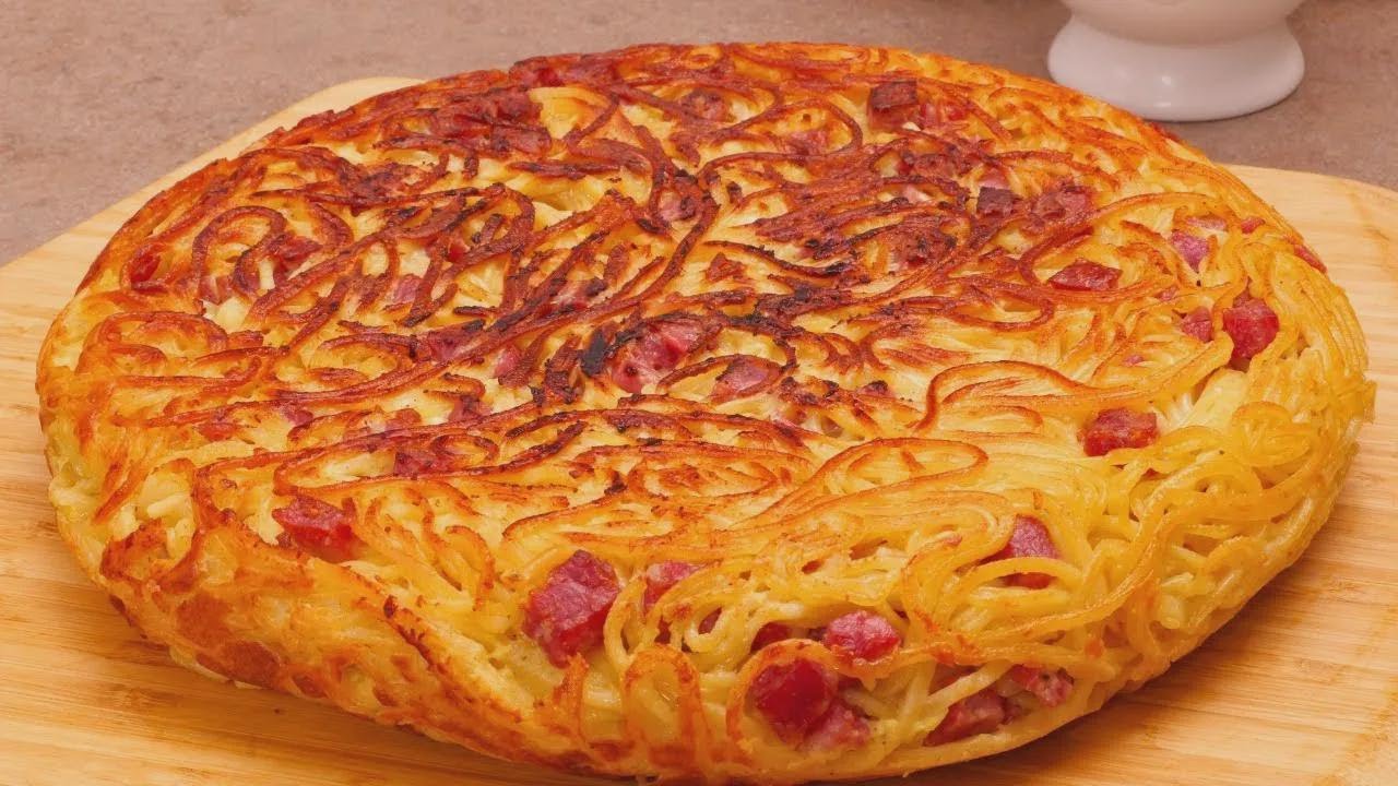 Frittata de espagueti a mi estilo
