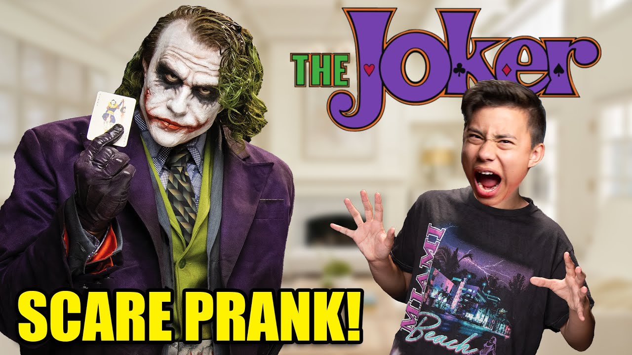 JOKER SCARE PRANK!!! Infinity Studio Life-Size Heath Ledger Joker Scares My Family!