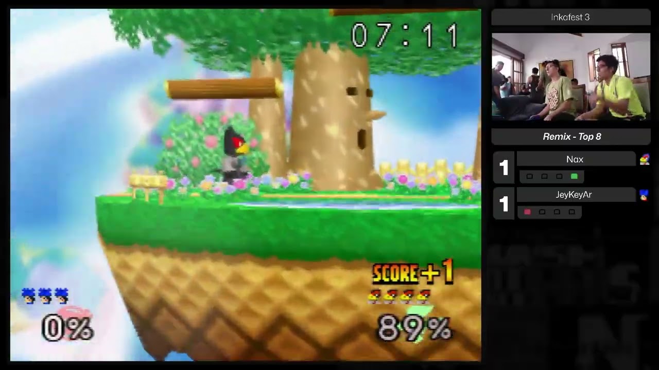 Inkafest 3 Smash Remix Losers R3 Nax (Falco) vs JeyKeyAr (Goemon, Banjo & Kazooie) Smash 64 SSB64
