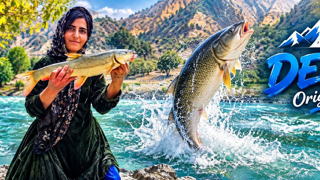 😱 She Caught a HUGE Fish in the Khersan River! 🎣 | Nomadic Woman&rsquo;s Incredible Catch!