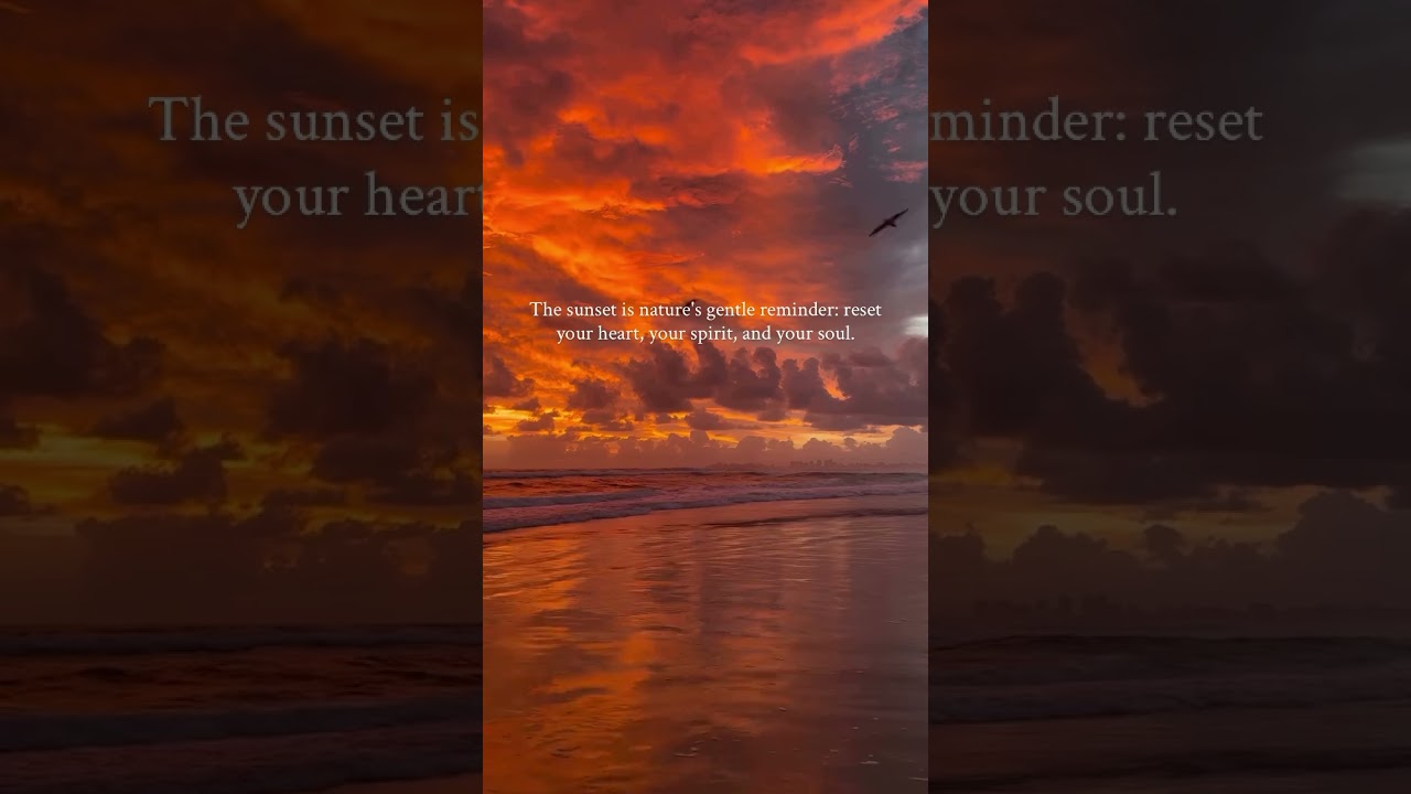 The sunset is nature’s gentle reminder: reset your heart, your spirit, and your soul