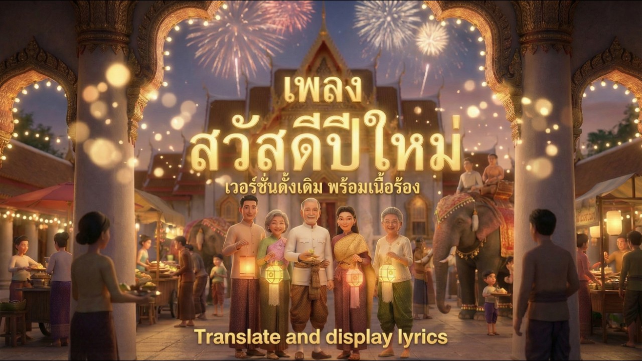 เพลง สวัสดีปีใหม่ (ดั้งเดิม) เพลงปีใหม่ 🎉 Traditional Thai New Year Song | Translate and Lyrics