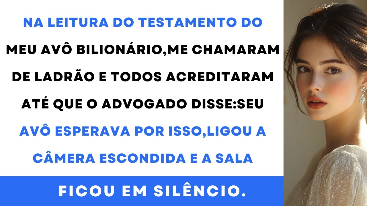 Na leitura do testamento do meu avô bilionário, me chamaram de LADRÃO… mas então a câmera escondid
