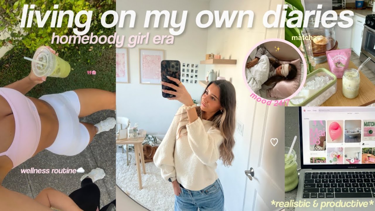 homebody girl diaries♡ 8am realistic & productive day in my life *at home*