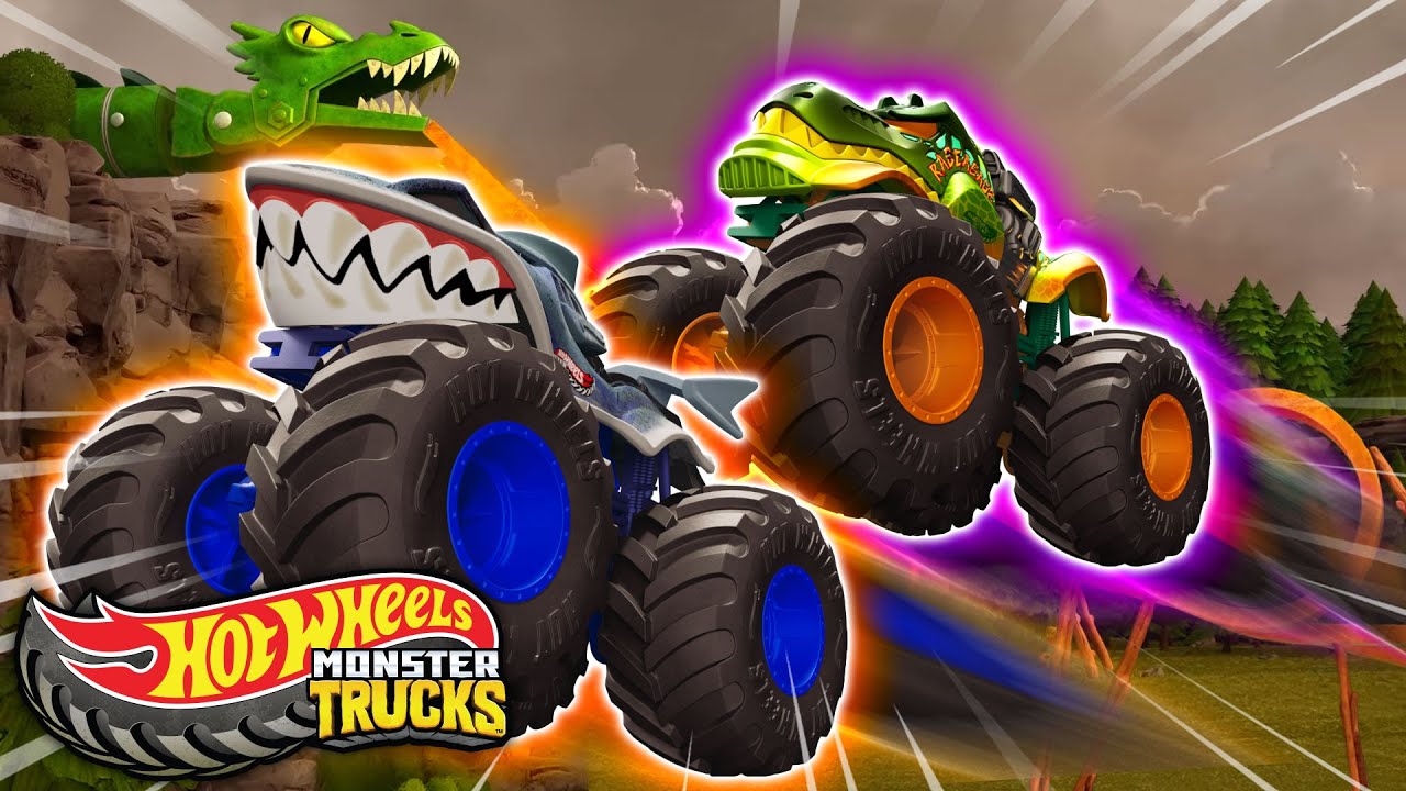 Irre Stunts auf den Strecken! 💥🔥 | Hot Wheels Monster Trucks