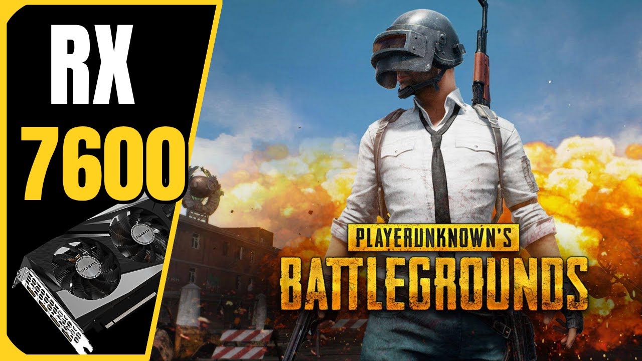PUBG RX 7600 + RYZEN 5 5500 (100 FPS+ FULL HD em 2025)
