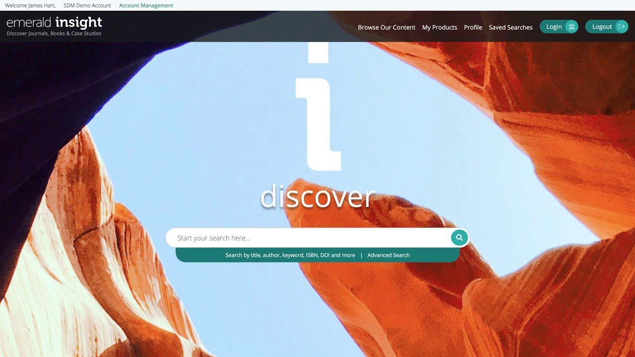 Emerald Insight - Account Management Portal video demonstration