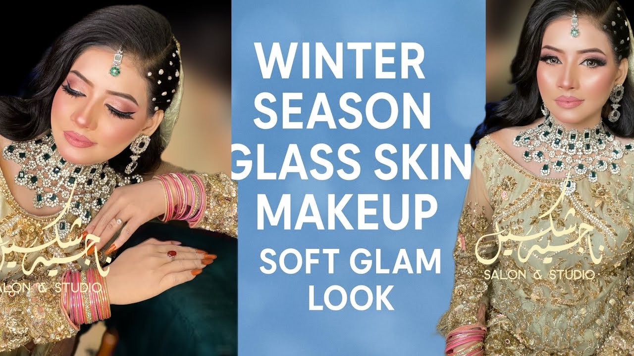Зимний макияж Glass Skin Soft Glam | Пошаговое руководство по макияжу | Наджия Шакил