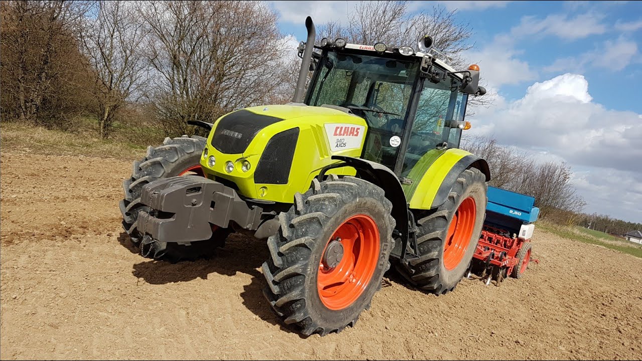Siew łubinu 2020 //Claas Axos 340// Nowy nabytek