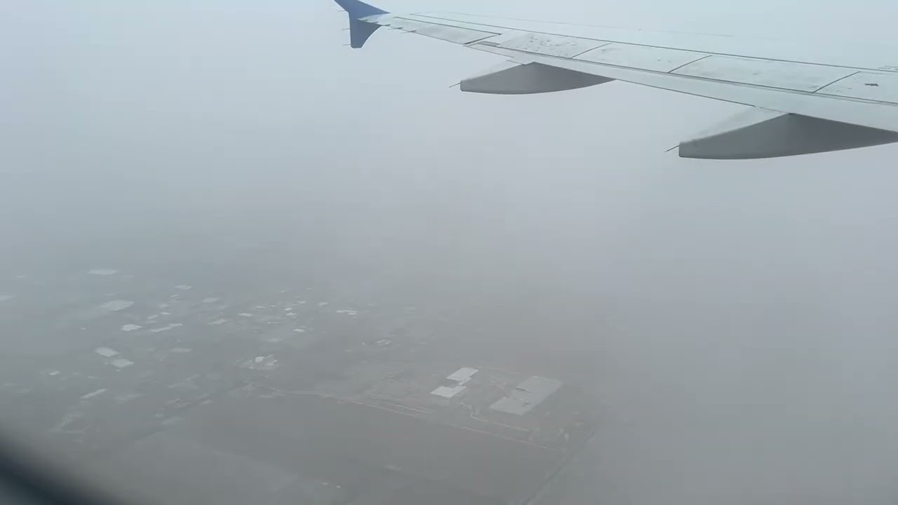 Plane Landing Through a Thick Cloud