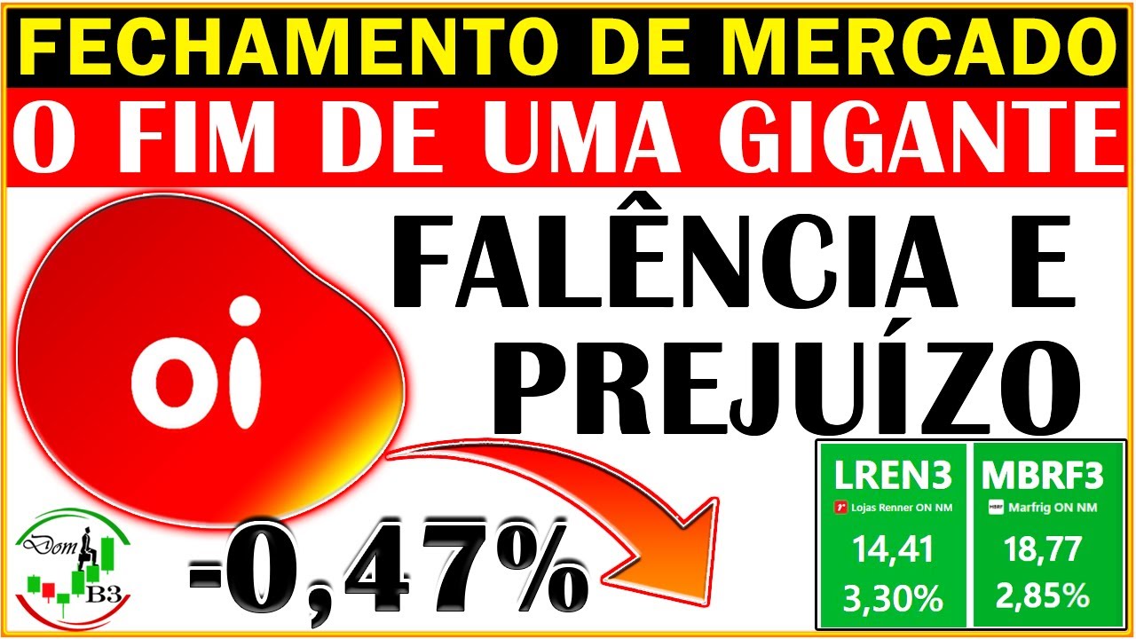 FECHAMENTO DE MERCADO DOMB3 OIBR FAL&Ecirc;NCIA DECRETADA #oibr3 #oibr4 #mbrf3 #lren3