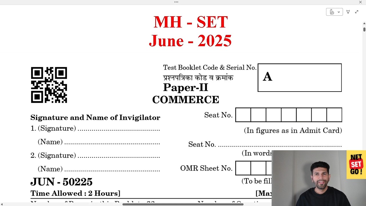💥 MH-SET (June-2025) Paper-II Commerce 🎯 PYQP with Solution #mhsetexam #exam #2026