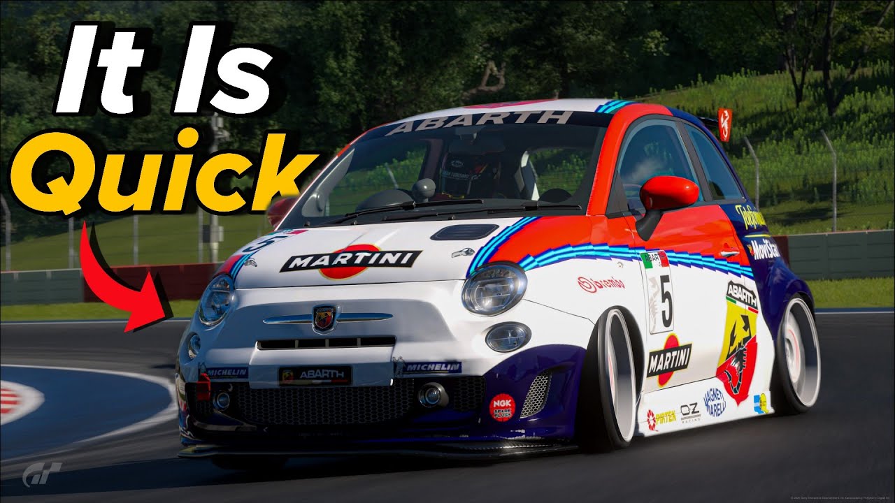 GT7: Конкурентоспособен ли Abarth 500 с *новым* двигателем?