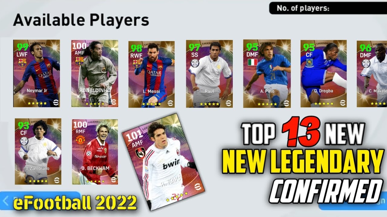 Leaked All New Goat Legendary Players Appear In Efootball Pes 2022 Mobile || eFootball 2022 Mobile