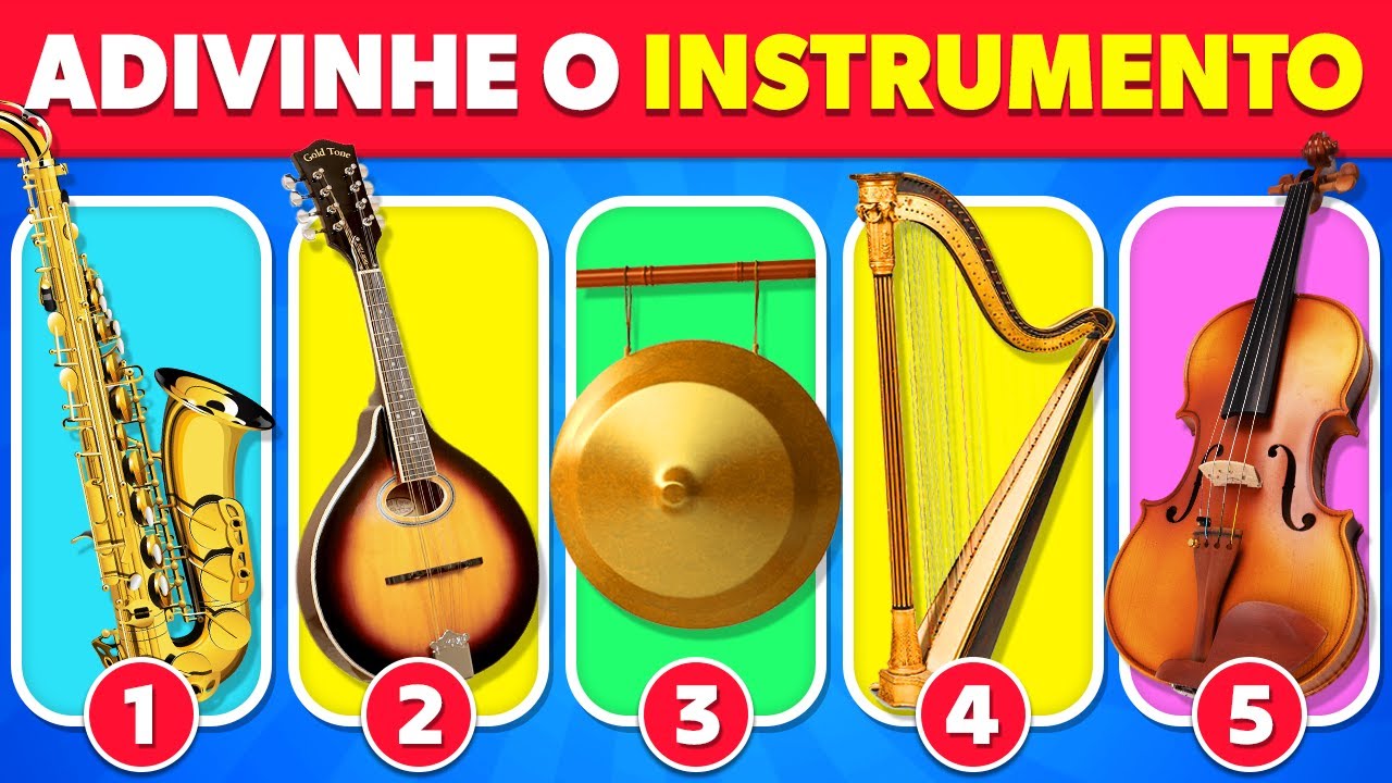 Adivinhe o Instrumento Musical pelo Som 🎹🪗🎶 | Quiz de Instrumentos Musicais | Sons de Instrumentos