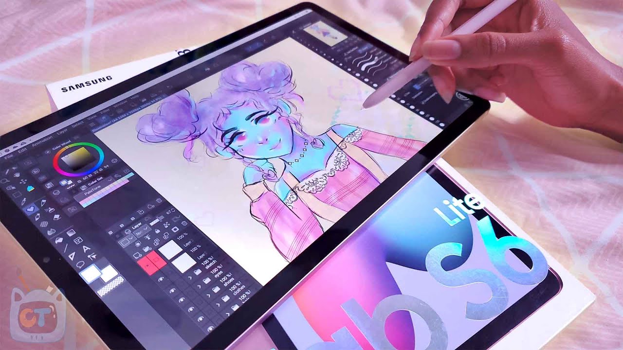 ✏️Tab S6 LITE Clip Studio Paint Drawing 🌱 Более 60 слоев | Есть ли задержка?