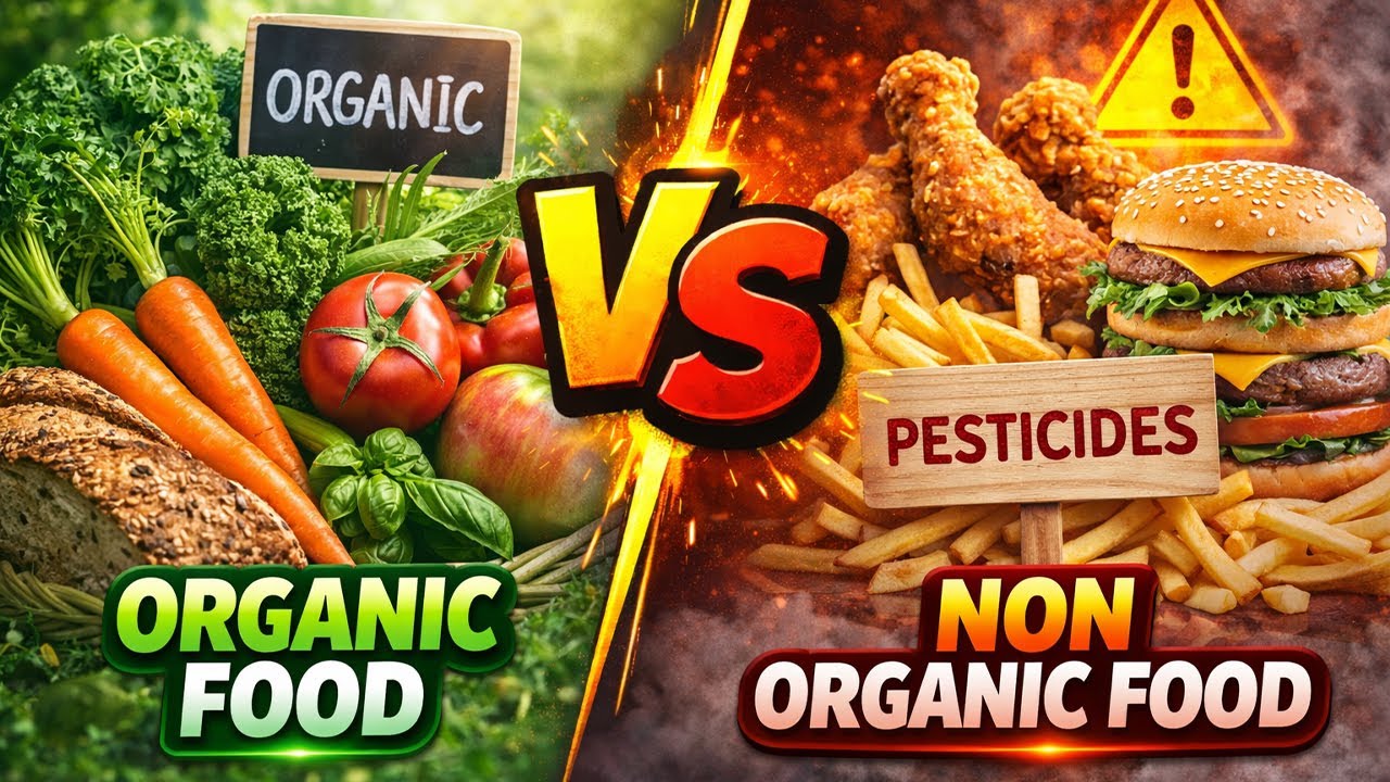 Organic Food vs Non-Organic Food | Which Is Healthier? | Non Organic vs Organic Food Comparison