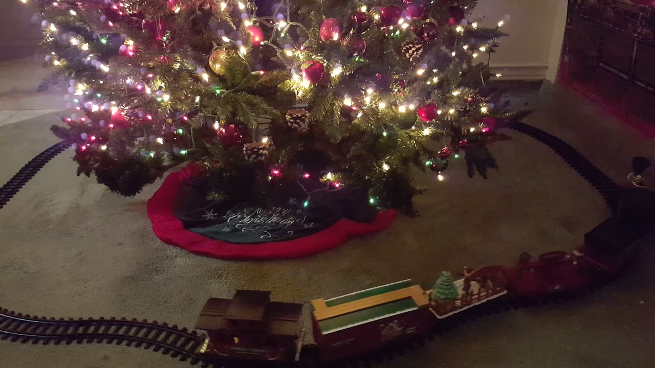 North Pole Express Christmas train by EZTEC and our Christmas tree