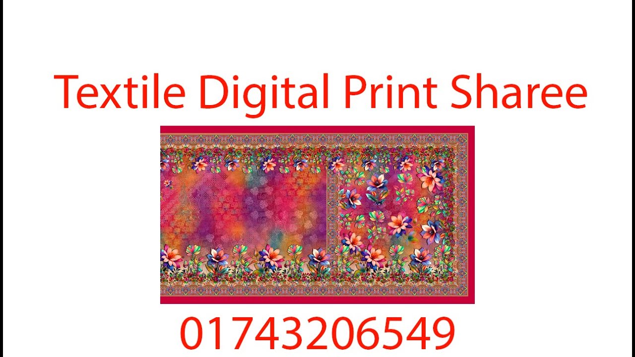 Textile Digital Print Sharee Design#1415