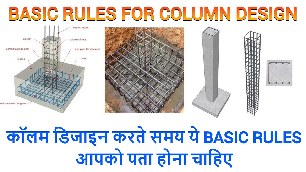 Basic Rules for Column Design (Every civil engineer should know these) [HINDI]